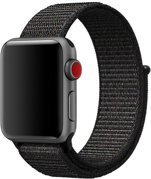 Apple Watch 38mm/40mm/41mm/42mm Woven Nylon Sport Loop Black (high copy)