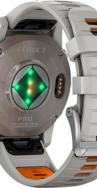 Garmin Fenix 7 Pro Sapphire Solar Titanium w. Fog Gray/Ember O. Band (010-02777-20/21)