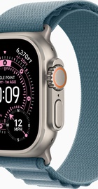Apple Watch Ultra 3 GPS + Cellular 49mm Natural Tit. Case w. Light Blue Alpine Loop - Large (MEWP4)