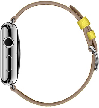 Apple Watch Hermes Leather Single Tour 42mm/44mm/45mm/46mm/49mm Lime Epsom (MPXE2)