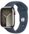 Apple Watch Series 9 GPS + Cellular 45mm Silver Stainless Steel Case With Storm Blue Sport Band - M/L (MRMP3)