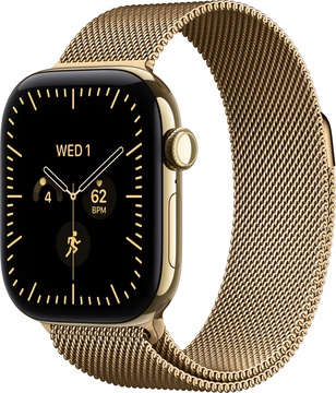 Apple Watch Series 12 GPS + Cellular 42mm Radiant Gold Titanium Case with Radiant Gold Milanese L. (MJGL4)