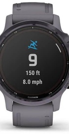 Garmin Fenix 6S Pro Solar Edition Amethyst Steel with Shale Gray Band (010-02409-15)