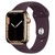 Apple Watch Series 7 GPS + Cellular 41mm Gold Stainless Steel Case with Dark Cherry Sport Band (MKHG3, MKHY3)