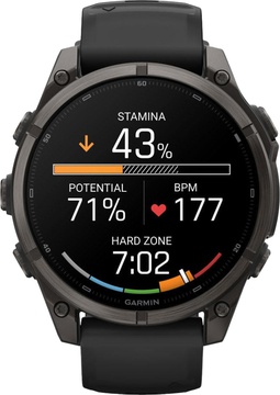 Garmin Fenix 9 47mm Carbon Gray DLC Titanium with Black Silicone Band (010-04762-10/11)