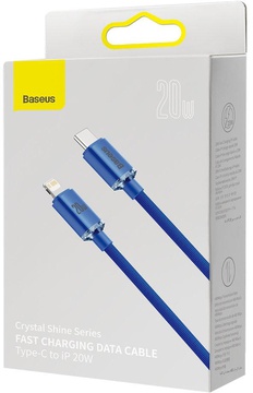 Baseus USB Type C to Lightning Crystal Shine Series 20W 1.2m Blue (CAJY000203)