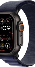 Apple Watch Ultra 2 GPS + Cellular 49mm Black Titan. Case w. Navy Alpine Loop - Small (MYTF3+MYPW3)