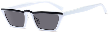 HBK Sexy Cat Eye Sunglasses (c5 white frame/grey lenses)