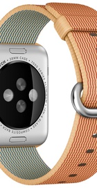 Apple Woven Nylon for Watch 38mm/40mm/41mm/42mm Gold/Red (MM9R2)