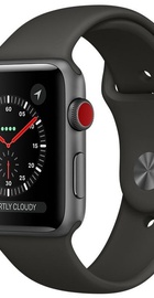 Apple Watch Series 3 GPS + Cellular 42mm Space Gray Aluminum Case w. Gray Sport B. (MR302)