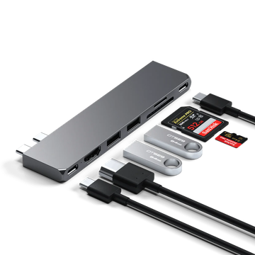 Satechi Aluminum USB-C Pro Hub Slim Adapter Space Gray (ST-HUCPHSM)