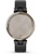 Garmin Lily Cream Gold Bezel with Black Case and Italian Leather Band (010-02384-B1)