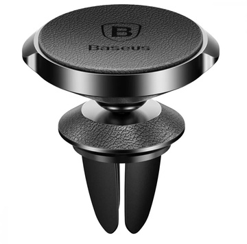 Baseus Small Ears Series Magnetic Bracket Leather Air Outlet Type (black) (SUER-E01)