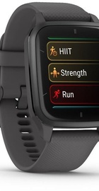 Garmin Venu Sq 2 Slate Aluminum Bezel with Shadow Gray Case and Silicone Band (010-02701-00/10)