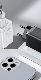 Baseus Super Si Pro Quick Charger Type-C+USB 30W Black (CCSUPP-E01)