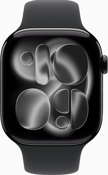 Apple Watch Series 11 GPS + Cellular 46mm Jet Black Alu. Case w. Black S. Band - M/L (MFC44)