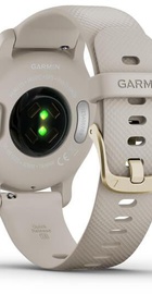 Garmin Venu 2S Light Gold Stainless Steel Bezel with Light Sand Case and Silicone Band (010-02429-01/11)