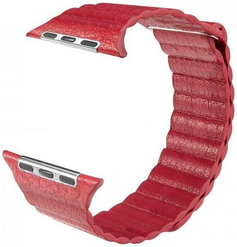 Apple Watch 38mm/40mm/41mm/42mm Leather Loop Red (high copy)