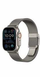 AmazingThing Premium Metal Band for Apple Watch 42/44/45/46/49 mm Titanium