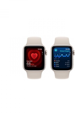 Apple Watch SE 2 GPS 40mm Starlight Aluminium Case with Starlight Sport Band S/M (MR9U3)