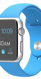 Apple Watch Sport 42mm Silver Aluminum Case with Blue Sport Band (MJ3Q2)