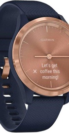 Garmin Vivomove 3s Rose Gold Stainless Steel Bezel w. Navy and Silicone B. (010-02238-03)