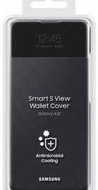Samsung A325 Galaxy A32 Smart S View Wallet Cover Black (EF-EA325PBEG)