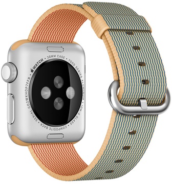 Apple Woven Nylon for Watch 38mm/40mm/41mm/42mm Gold/Royal Blue (MM9M2)