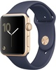Apple Watch 42mm Series 1 Gold Aluminum Case with Midnight Blue Sport Band (MQ122)