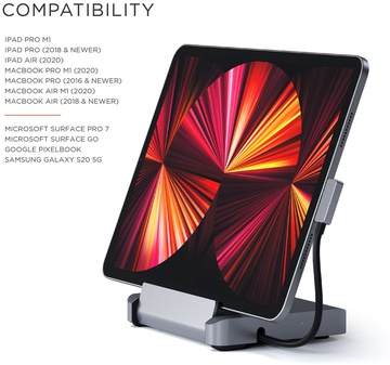 Satechi Aluminum Stand Hub for iPad Pro Space Gray (ST-TCSHIPM)