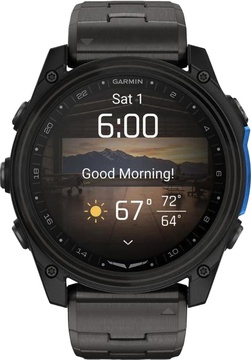 Garmin D2 Mach 2 51mm Carbon Gray DLC Titanium w. Vented Titanium Bracelet (010-02905-30/31)