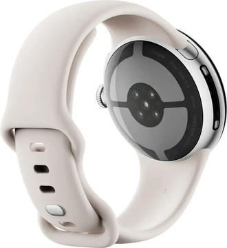 Google Pixel Watch 4 41mm Wi-Fi Polished Silver Aluminum case / Porcelain Active Band