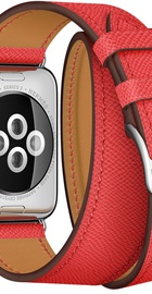 Apple Watch Hermes Barenia Leather Double Tour Regular 38mm/40mm/41mm/42mm Rose Jaipur (MNHJ2)