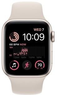 Apple Watch SE 2 GPS 40mm Starlight Aluminum Case with Starlight Sport Band (MNJP3)