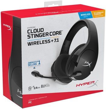HyperX Cloud Stinger Core Wireless Gaming Headset + 7.1 (HHSS1C-BA-BK)