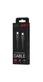 2E USB-C to USB-C Glow 60W 1m Black (2E-CCCC-BL)