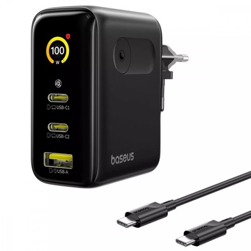 Baseus PicoGo AE21 100W (2Type-C + USB) + Cable Type-C to Type-C 100W (1.5m)