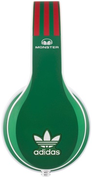 Monster Adidas Originals Limited Over-Ear Green and Red over White