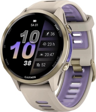 Garmin Forerunner 970 Soft Gold Titanium w. French Gray C. and French Gray/T. Indigo Band (010-02969-02/12/