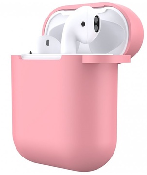 Devia Silicone Protective Case with Carabine for Airpods Pink