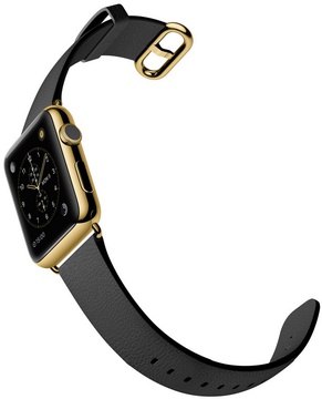 Apple Watch Edition 42mm 18-Karat Yellow Gold Case with Black Classic Buckle (MKL62)