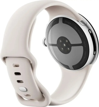 Google Pixel Watch 4 45mm Wi-Fi Polished Silver Aluminum case / Porcelain Active Band