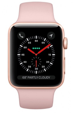 Apple Watch 42mm Series 3 GPS Gold Aluminium Case with Pink Sand Sport Band (MQL22)