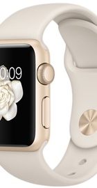 Apple Watch Sport 38mm Gold Aluminum Case Antique White Sport Band (MLCJ2) CPO