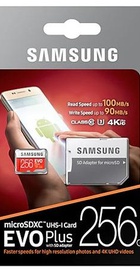 Samsung 256 GB microSDXC Class 10 UHS-I U3 EVO Plus + SD Adapter MB-MC256HA