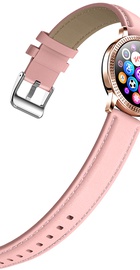 Lemfo CF18 Pro Leather с измерением давления и пульса (Розовый)