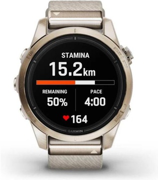 Garmin Epix Pro Gen 2 Sapphire 42mm Soft Gold w. Cream H. Nylon Band (010-02802-20)