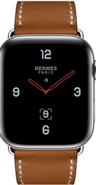 Apple Watch Hermes Series 4 GPS + Cellular 44mm Stainless Steel Case with Fauve Barenia Leather Single Tour Deployment Buckle (MU6T2)