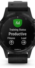 Garmin Fenix 5 Plus Sapphire Black with Leather Band (010-01988-07)