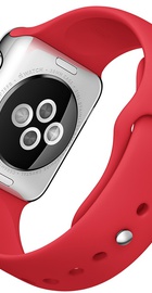 Apple Watch Sport 38mm Silver Aluminum Case with Red Sport Band (MME92)